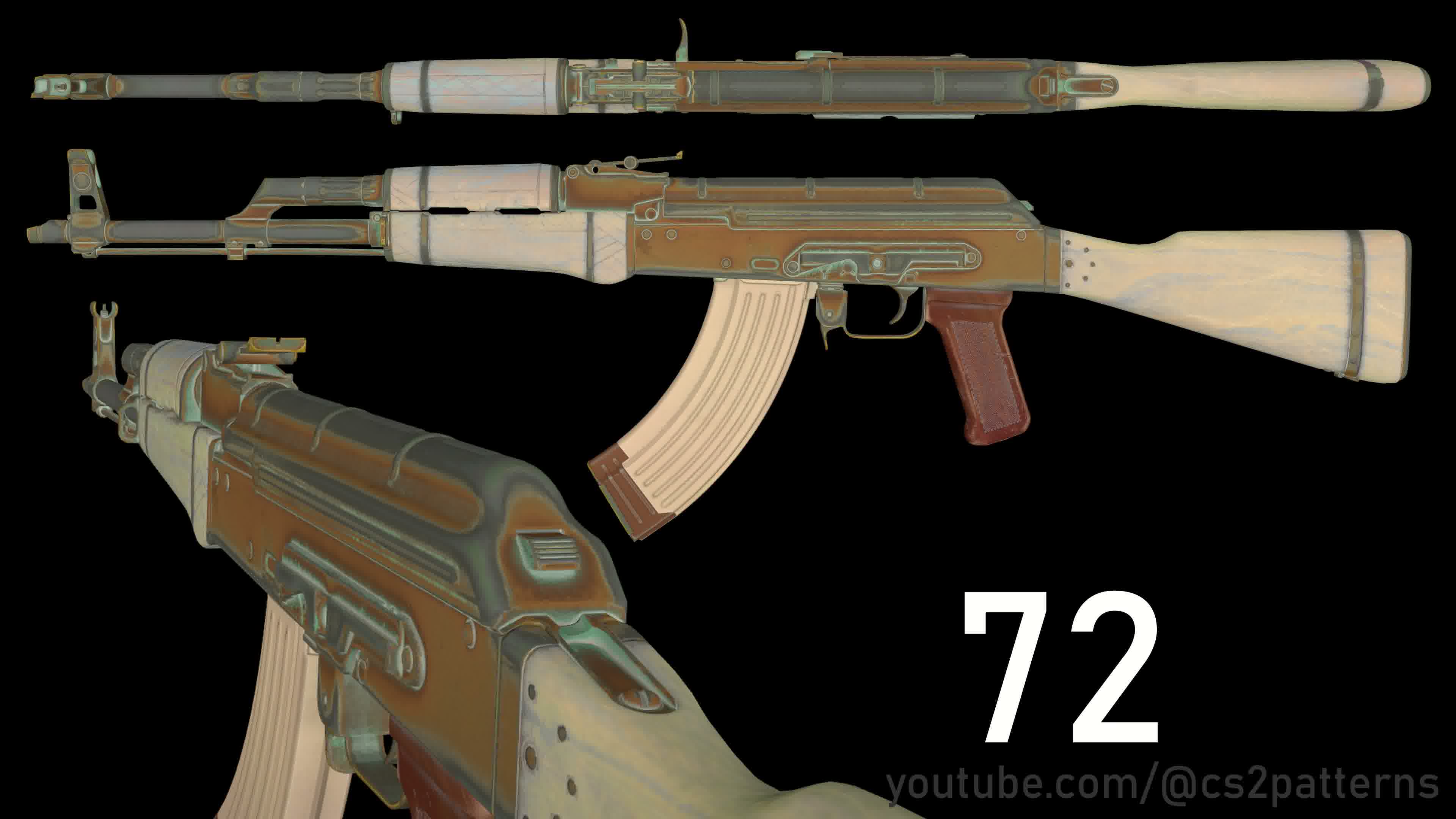 AK-47 Aphrodite Bronze Gem pattern seed 72