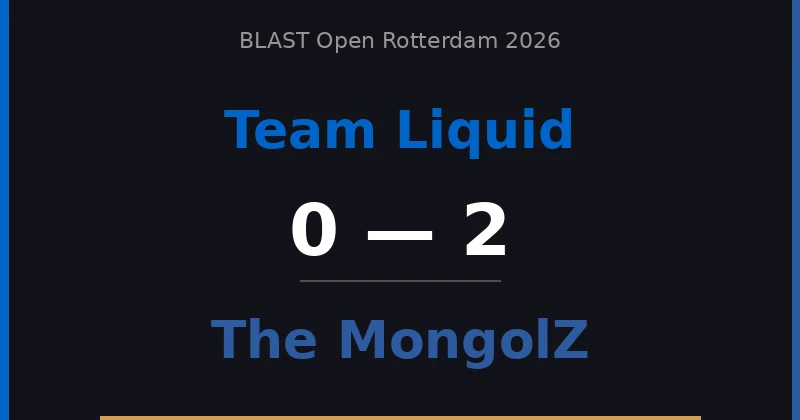 Team Liquid bei BLAST Open Rotterdam nach 0-2 Niederlage gegen The MongolZ ausgeschieden